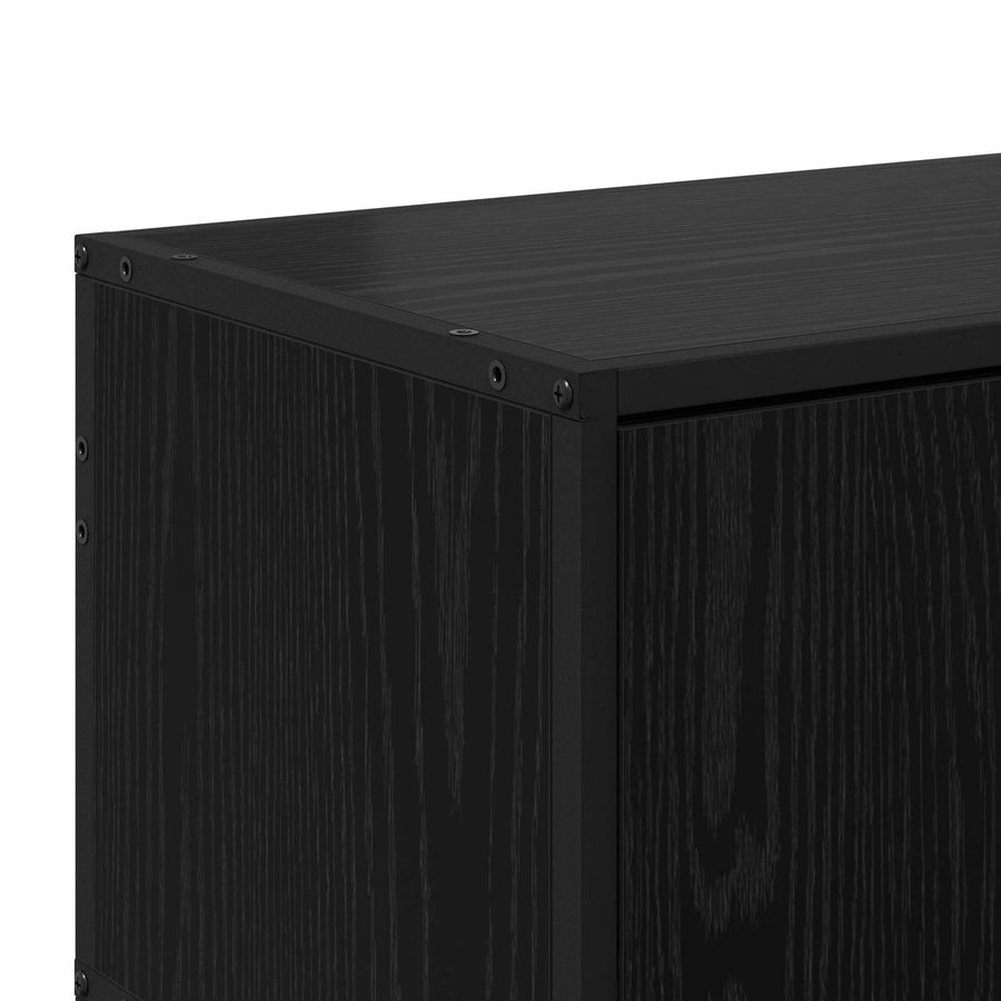 TV-kast 80 x 34,5 x 40 cm Zwart eiken Bewerkt hout