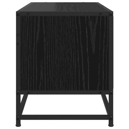TV-kast 80 x 34,5 x 40 cm Zwart eiken Bewerkt hout
