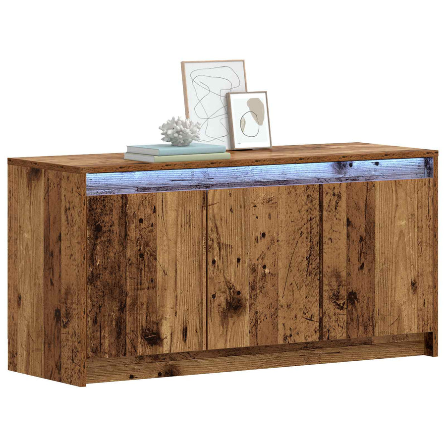 TV-kast 100 x 34 x 50 cm Oud hout Bewerkt hout