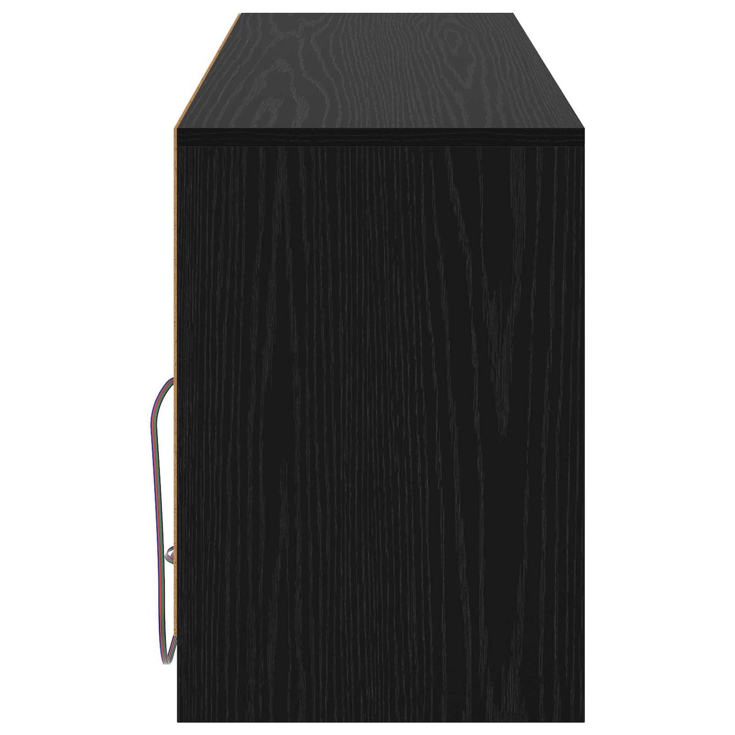 TV-kast 100 x 34 x 50 cm Zwart eiken Bewerkt hout