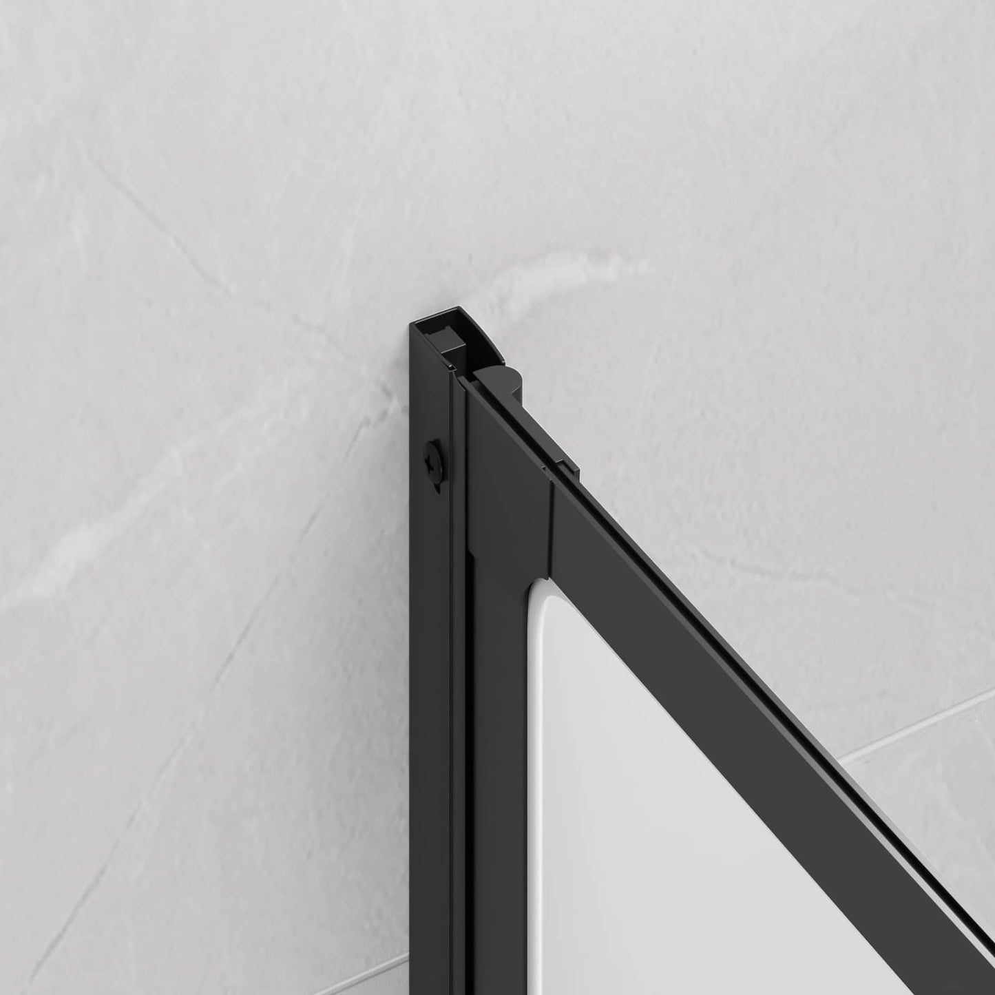 Opvouwbare Douchescherm Zwart en Volle Frost 132 x 2 x 140 cm