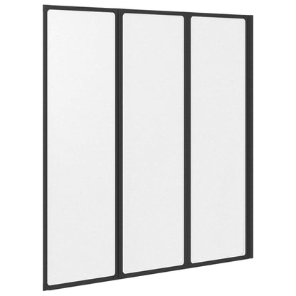 Opvouwbare Douchescherm Zwart en Volle Frost 132 x 2 x 140 cm