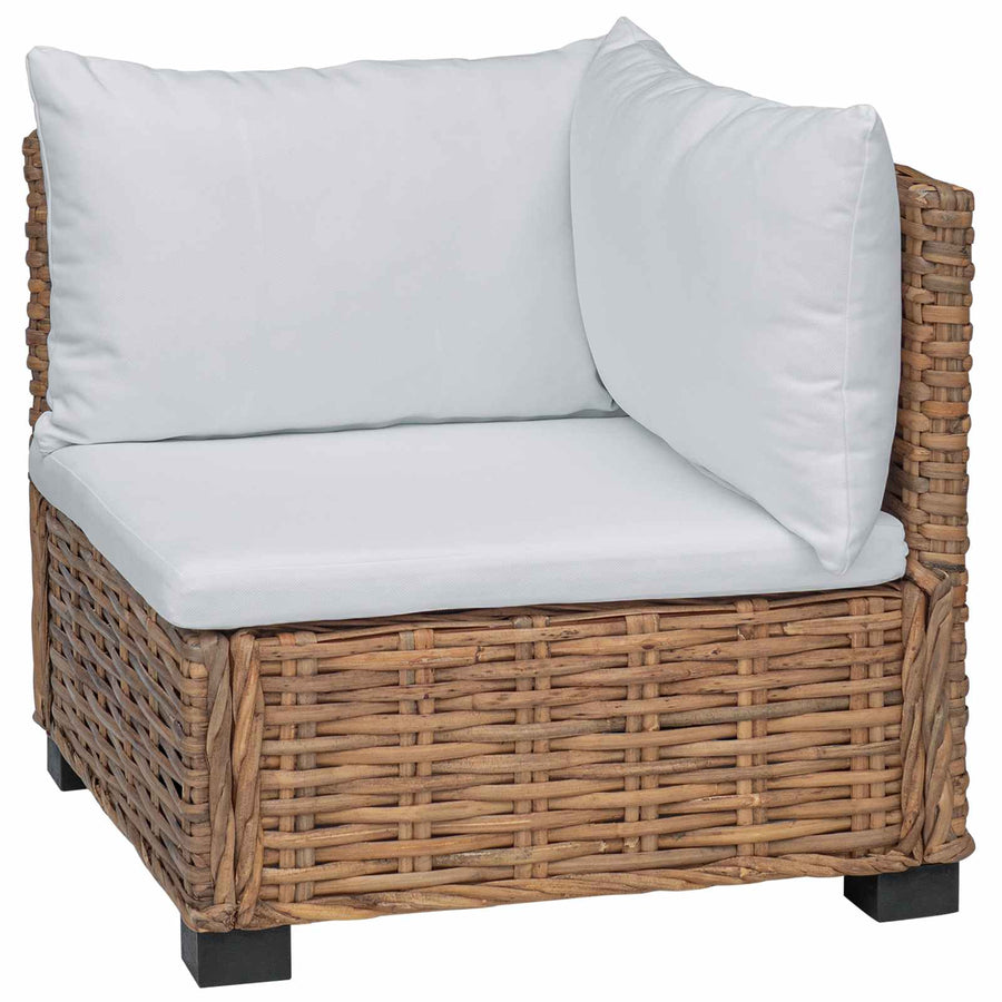 Hoekbank met kussens GENDT Natuurlijk rattan Naturel