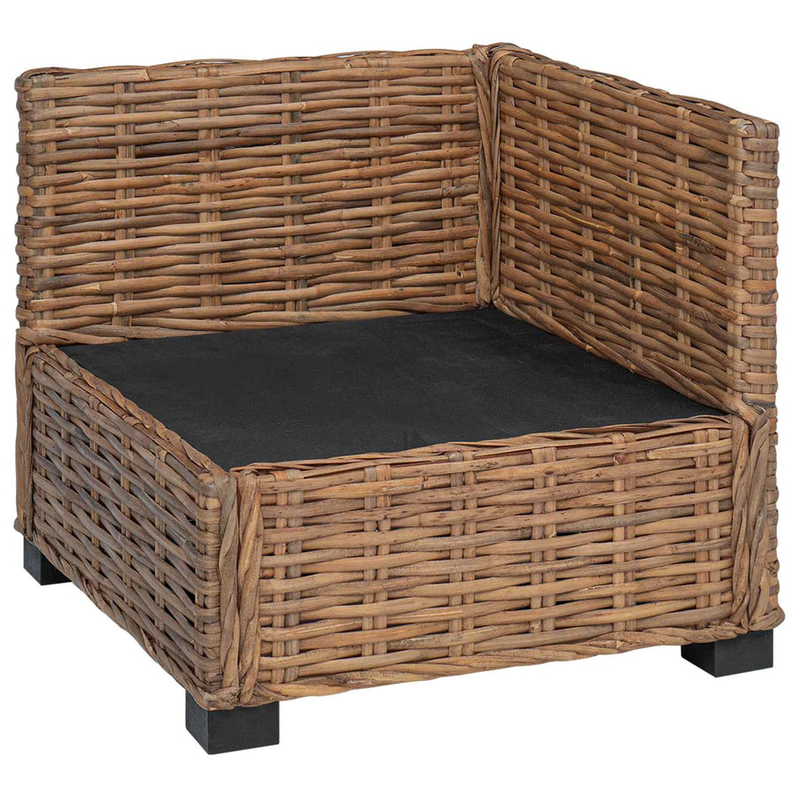 Hoekbank met kussens GENDT Natuurlijk rattan Naturel