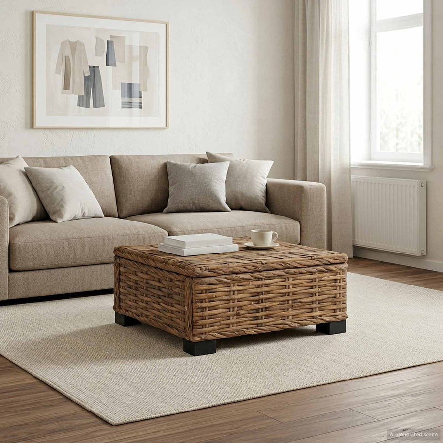 Salontafel GENDT Natuurlijk rattan Naturel 67 x 60 x 30 cm