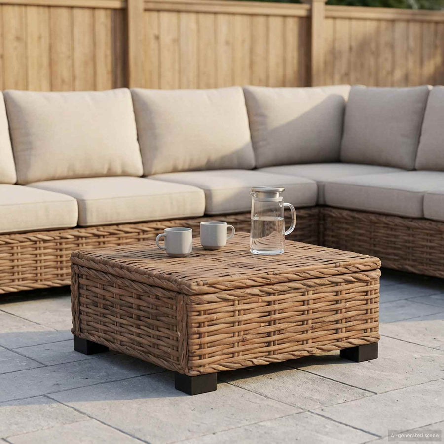 Salontafel GENDT Natuurlijk rattan Naturel 67 x 60 x 30 cm