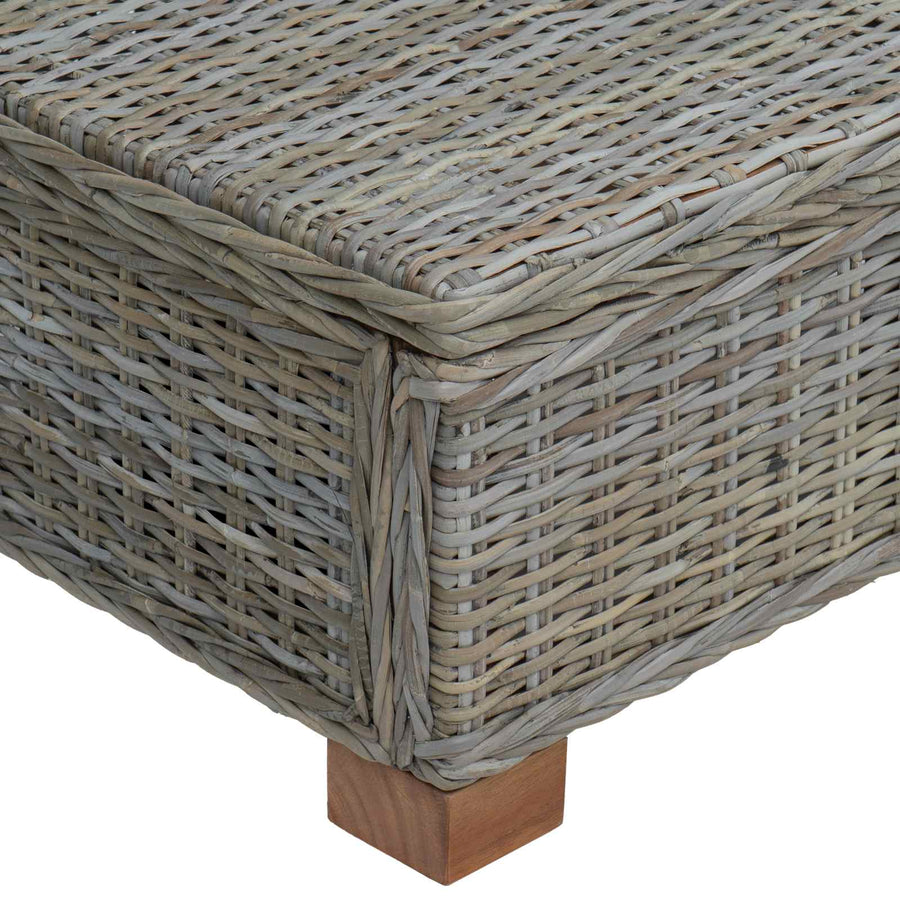 Salontafel GENDT Natuurlijk rattan Kubu grijs 67 x 60 x 30 cm