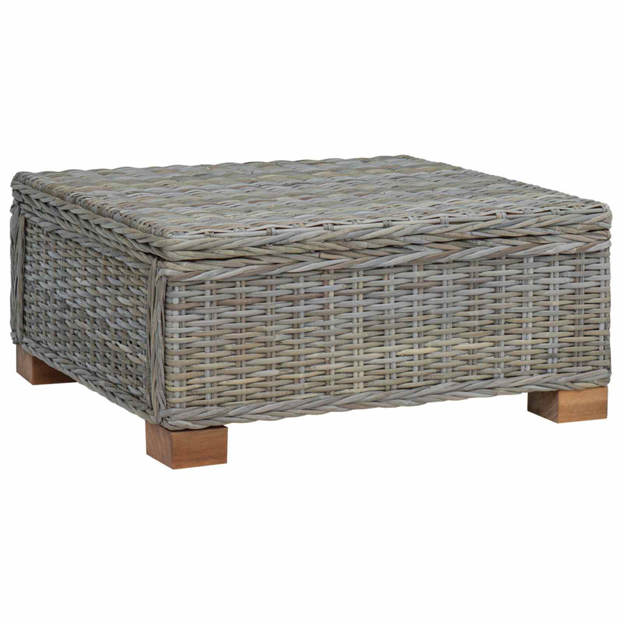 Salontafel GENDT Natuurlijk rattan Kubu grijs 67 x 60 x 30 cm