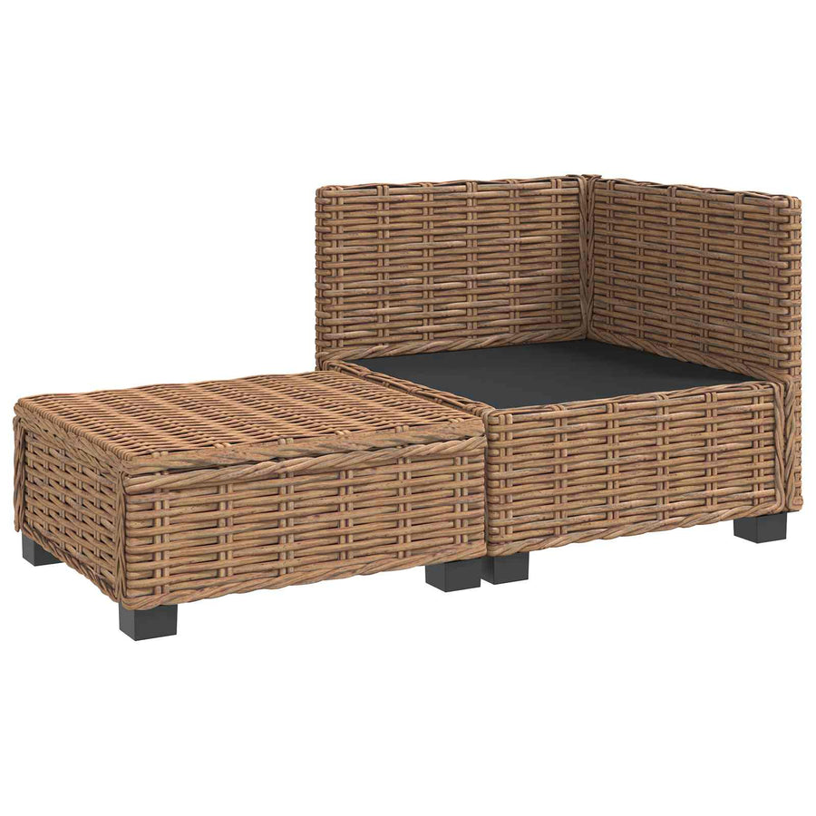 2 st Rieten Loungeset met Kussens GENDT Natuurlijk rattan