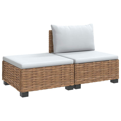 2 st Rieten Loungeset met Kussens GENDT Natuurlijk rattan