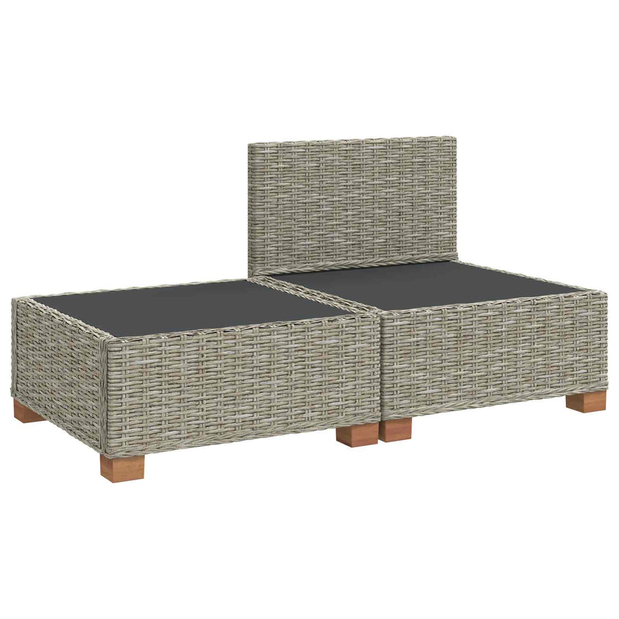 2 st Rieten Loungeset met Kussens GENDT Natuurlijk rattan