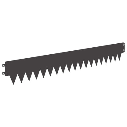 Tuinrand 20 pcs 103 x 15 cm metaal Zwart