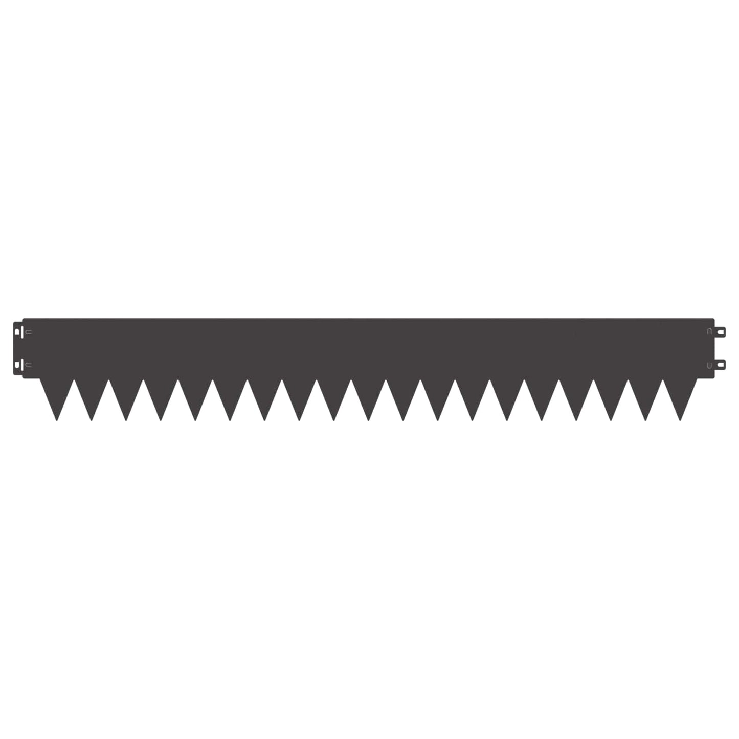 Tuinrand 20 pcs 103 x 15 cm metaal Zwart