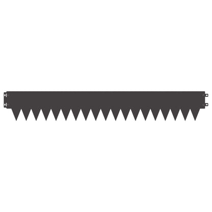 Tuinrand 50 pcs 103 x 15 cm metaal Zwart