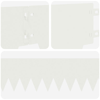 Tuinrand 20 pcs 103 x 15 cm metaal Wit