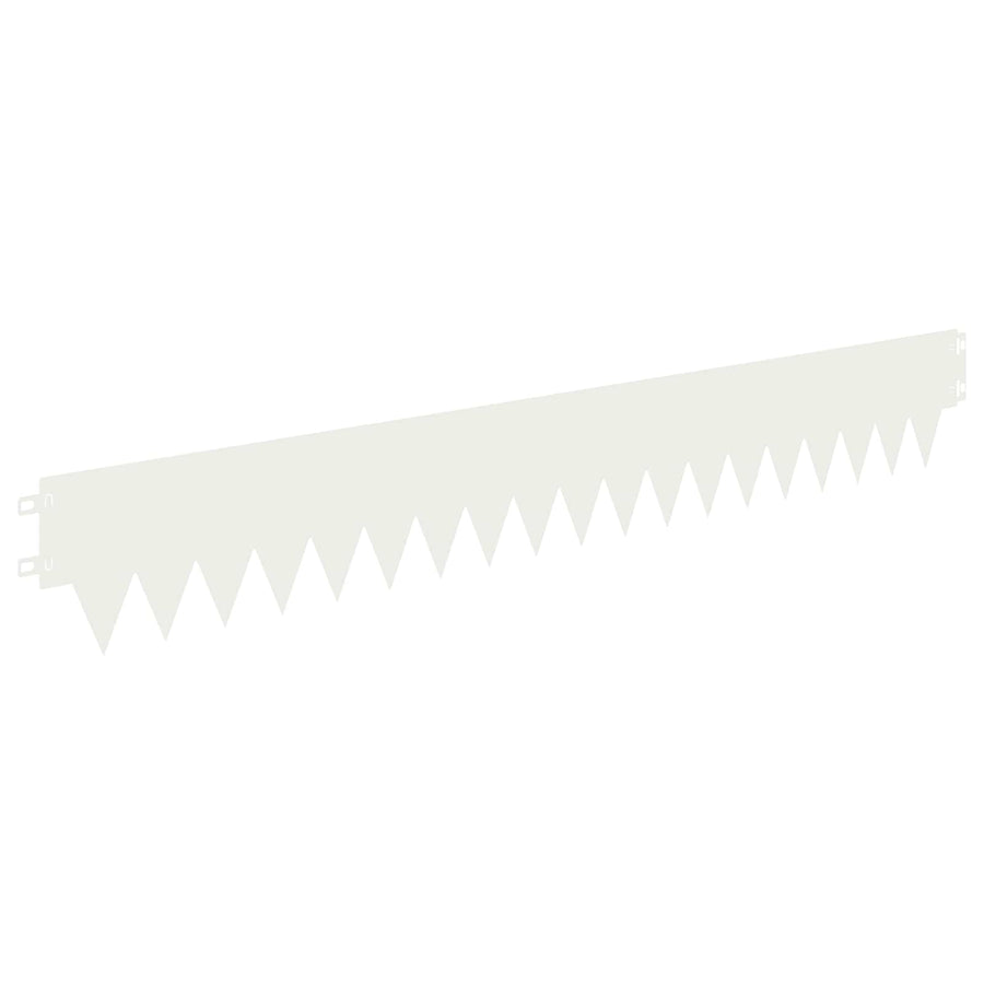 Tuinrand 20 pcs 103 x 15 cm metaal Wit