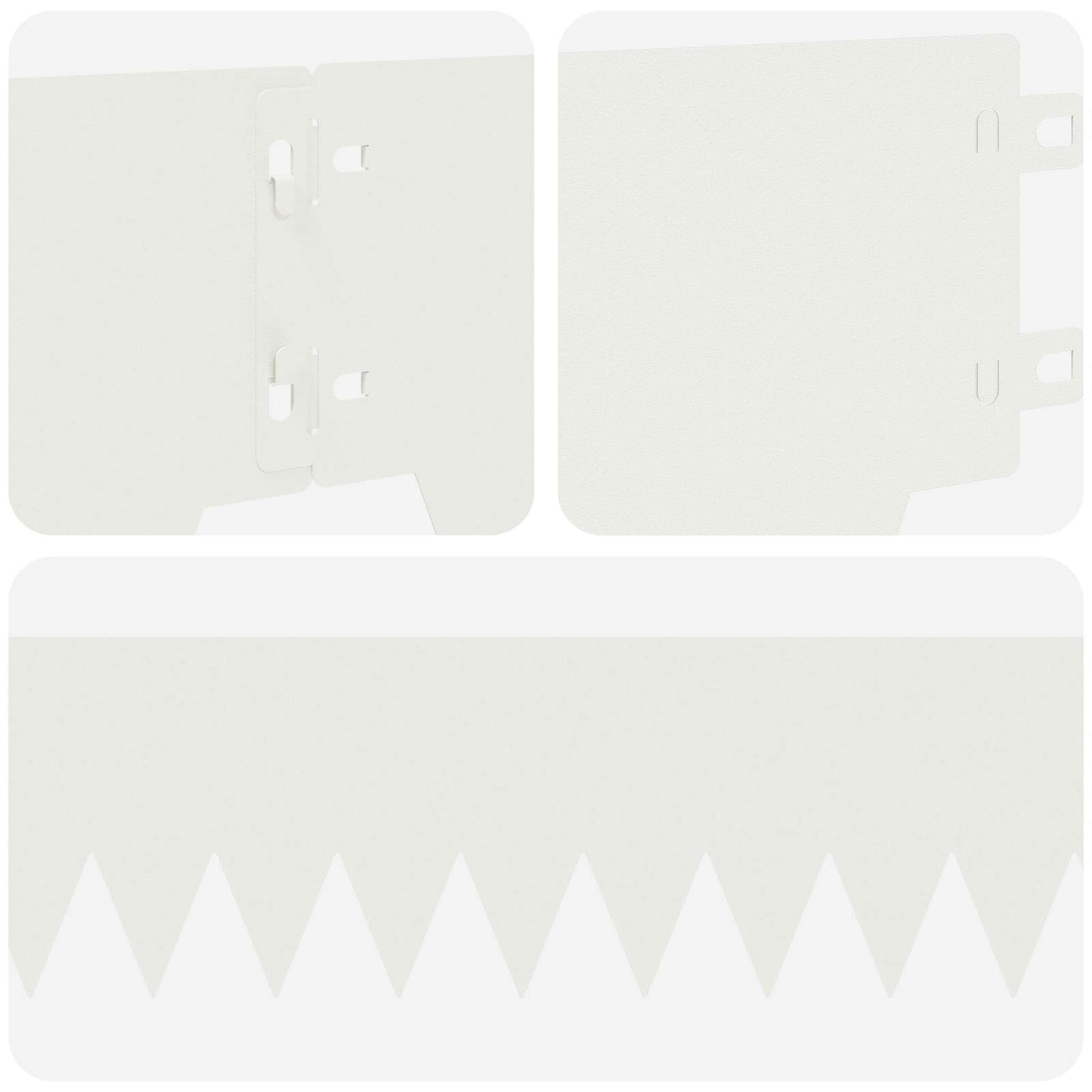 Tuinrand 30 pcs 103 x 15 cm metaal Wit