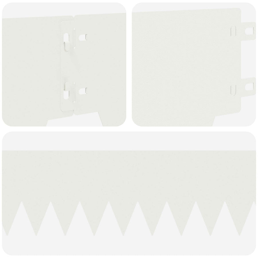 Tuinrand 30 pcs 103 x 15 cm metaal Wit