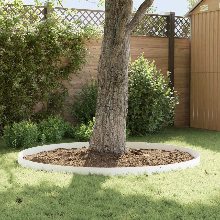 Tuinrand 30 pcs 103 x 15 cm metaal Wit