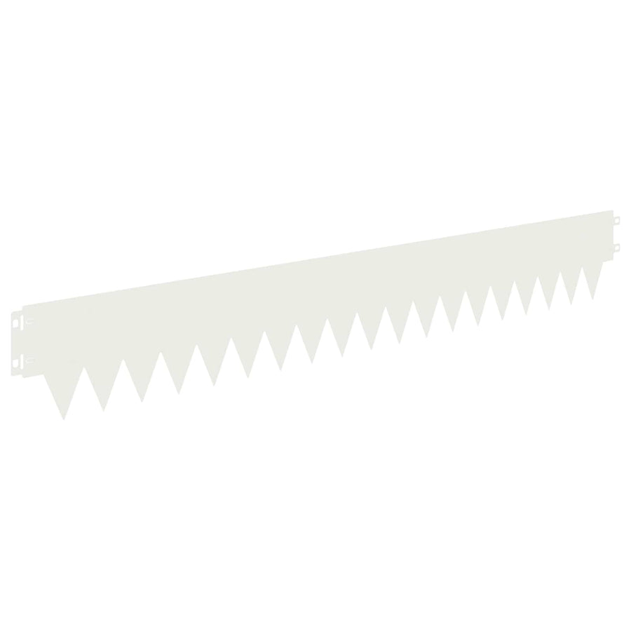 Tuinrand 30 pcs 103 x 15 cm metaal Wit