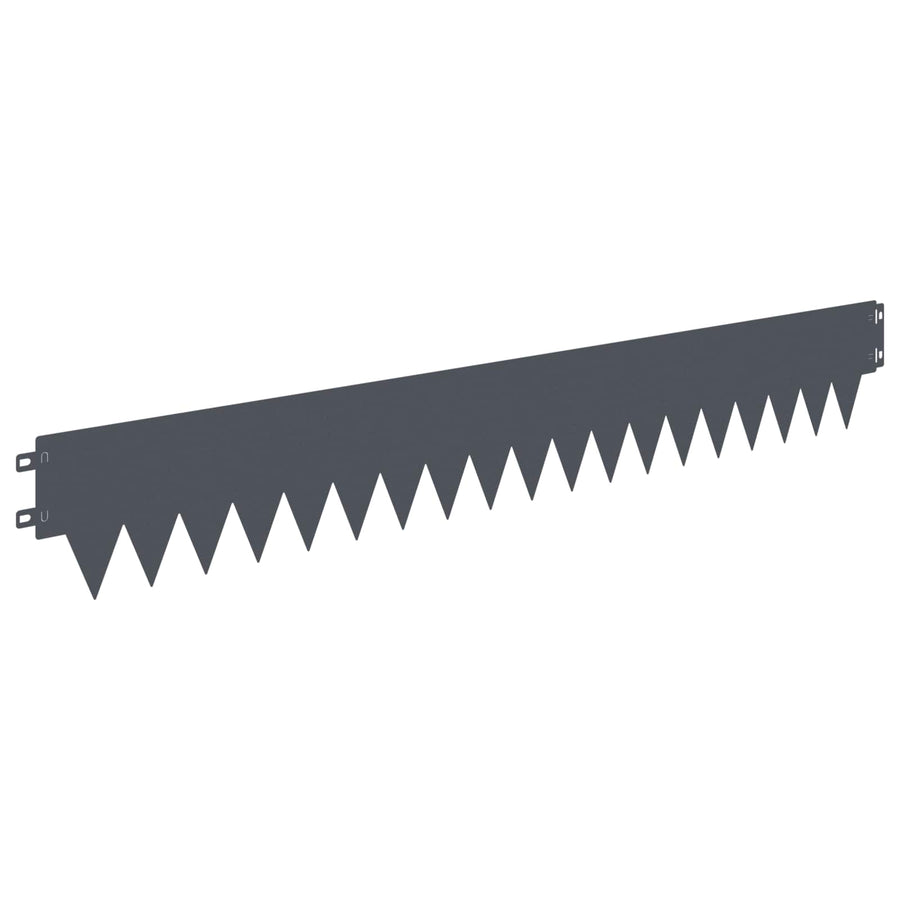 Tuinrand 20 pcs 103 x 15 cm metaal Antracietkleurig