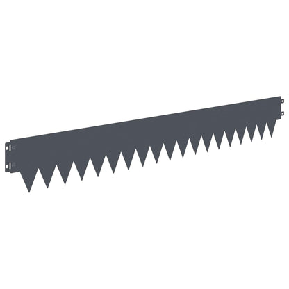 Tuinrand 50 pcs 103 x 15 cm metaal Antracietkleurig