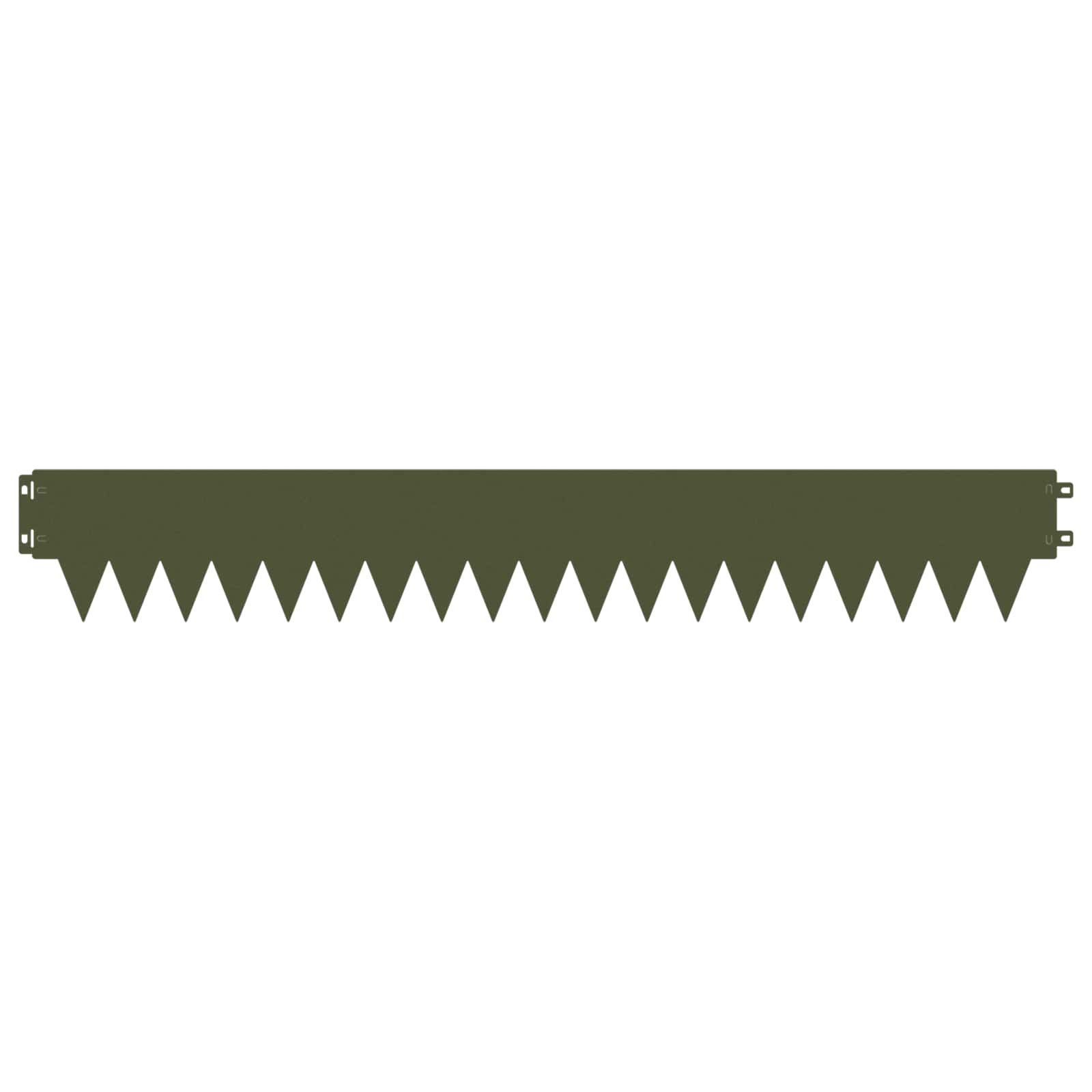 Tuinrand 20 pcs 103 x 15 cm metaal Olijfgroen