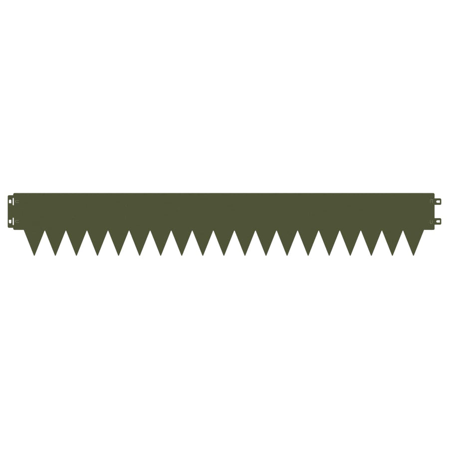 Tuinrand 20 pcs 103 x 15 cm metaal Olijfgroen