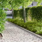 Tuinrand 10 stuks 103x15 cm metaal zilverkleurig