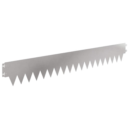 Tuinrand 10 pcs 103 x 15 cm metaal Zilverkleurig