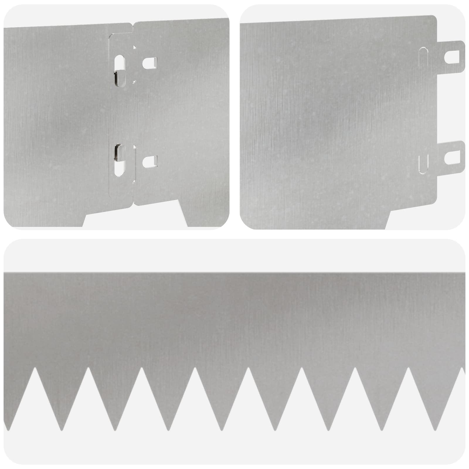 Tuinrand 20 pcs 103 x 15 cm metaal Zilverkleurig