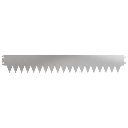 Tuinrand 20 pcs 103 x 15 cm metaal Zilverkleurig