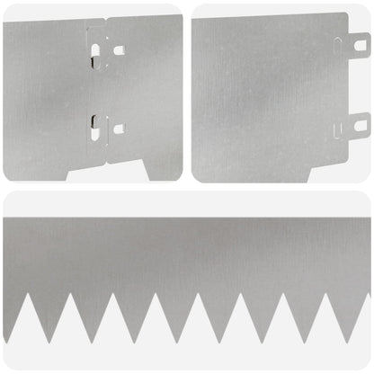 Tuinrand 30 pcs 103 x 15 cm metaal Zilverkleurig