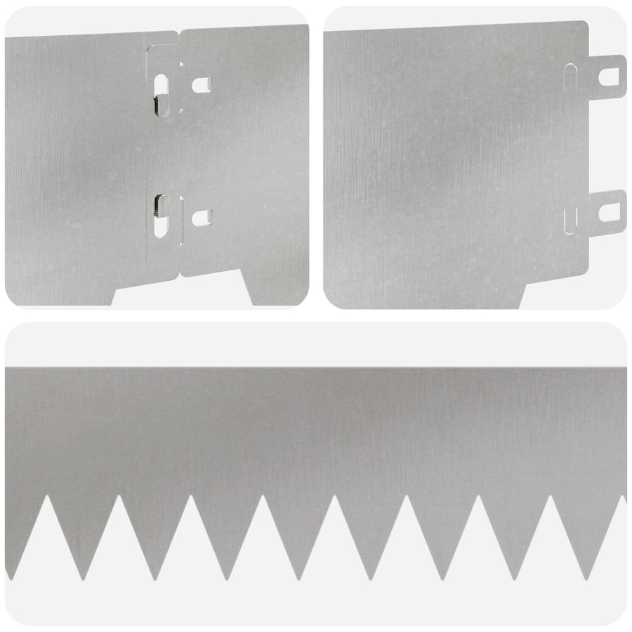 Tuinrand 50 pcs 103 x 15 cm metaal Zilverkleurig