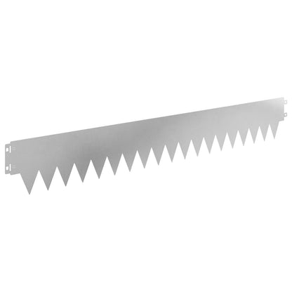 Tuinrand 10 pcs 103 x 15 cm metaal Zilverkleurig