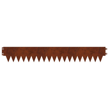 Tuinrand 10 pcs 103 x 15 cm metaal Roestig