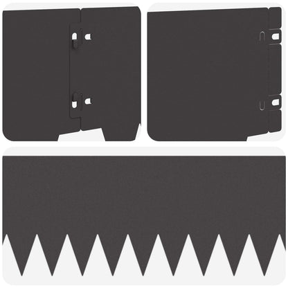 Tuinrand 20 pcs 103 x 20 cm metaal Zwart