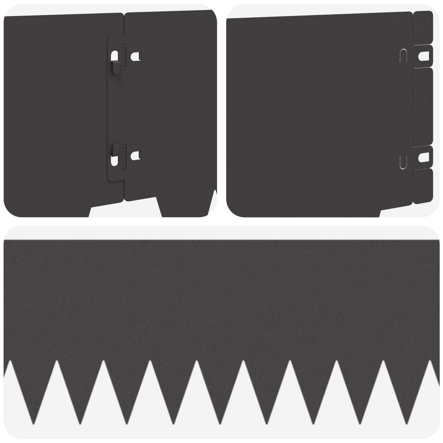 Tuinrand 20 pcs 103 x 20 cm metaal Zwart