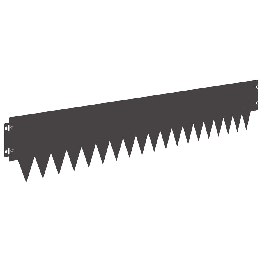 Tuinrand 20 pcs 103 x 20 cm metaal Zwart