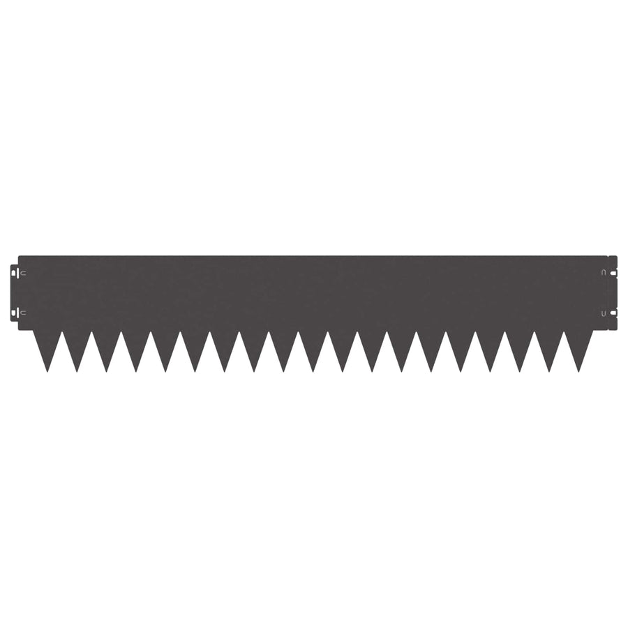 Tuinrand 20 pcs 103 x 20 cm metaal Zwart
