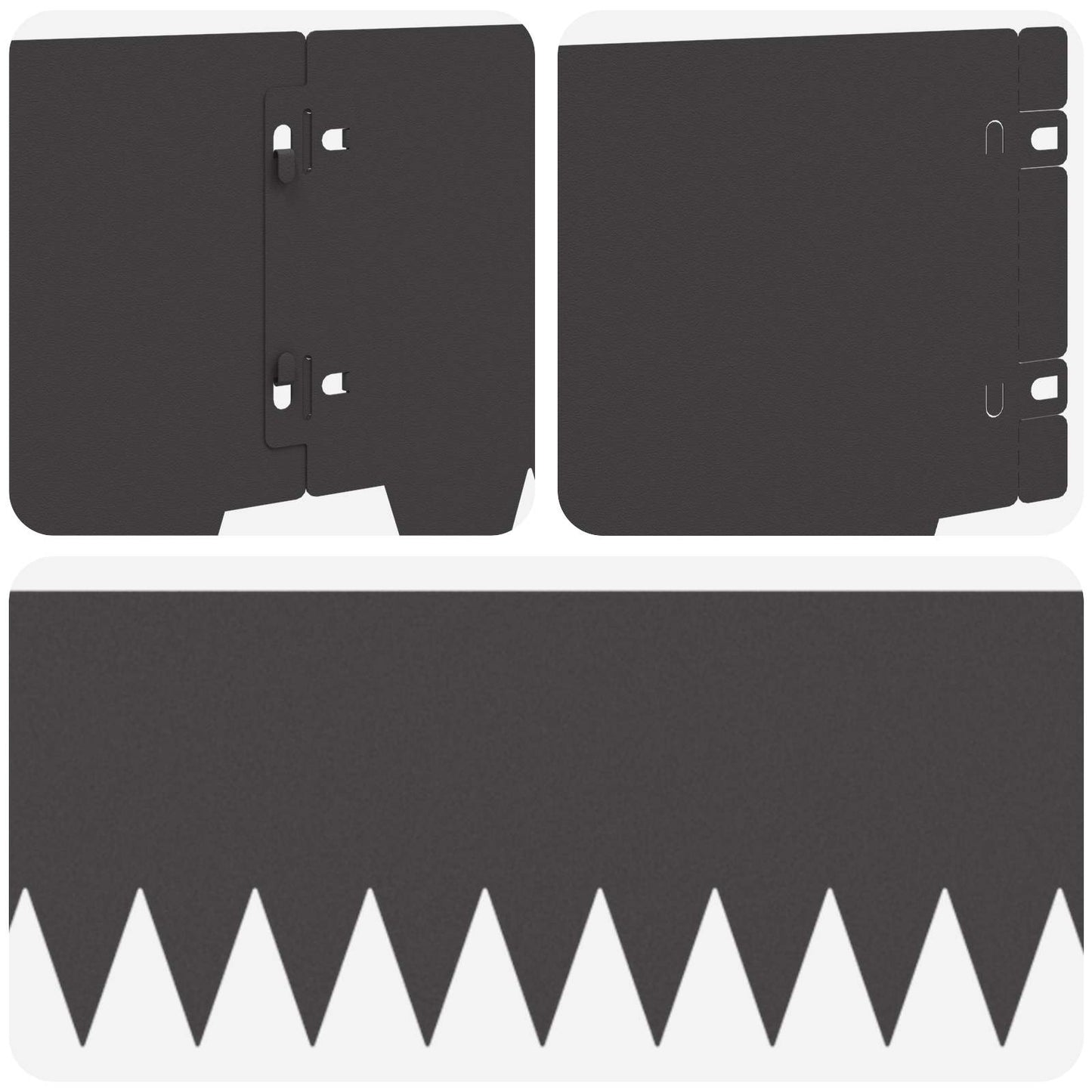 Tuinrand 30 pcs 103 x 20 cm metaal Zwart