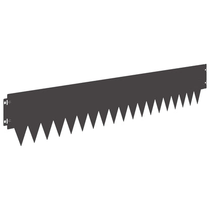 Tuinrand 30 pcs 103 x 20 cm metaal Zwart