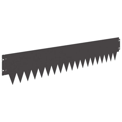 Tuinrand 30 pcs 103 x 20 cm metaal Zwart