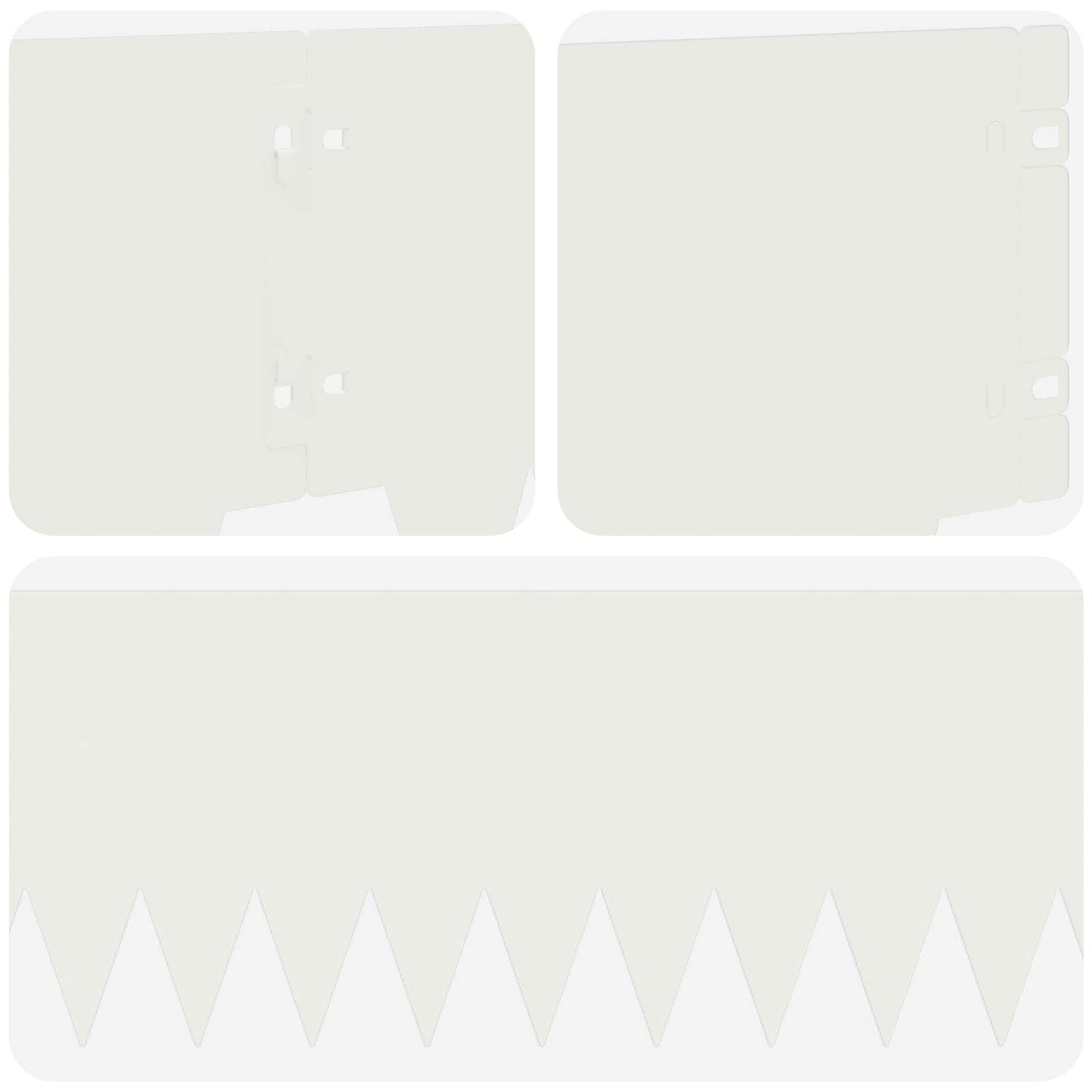Tuinrand 10 pcs 103 x 20 cm metaal Wit