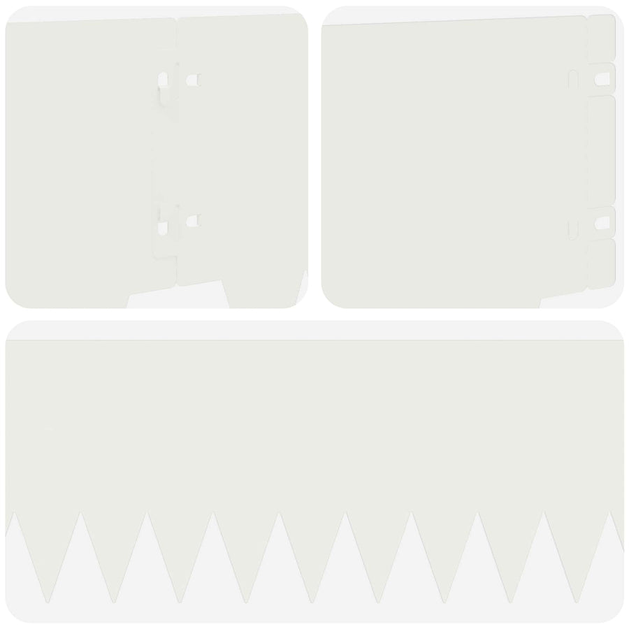 Tuinrand 20 pcs 103 x 20 cm metaal Wit