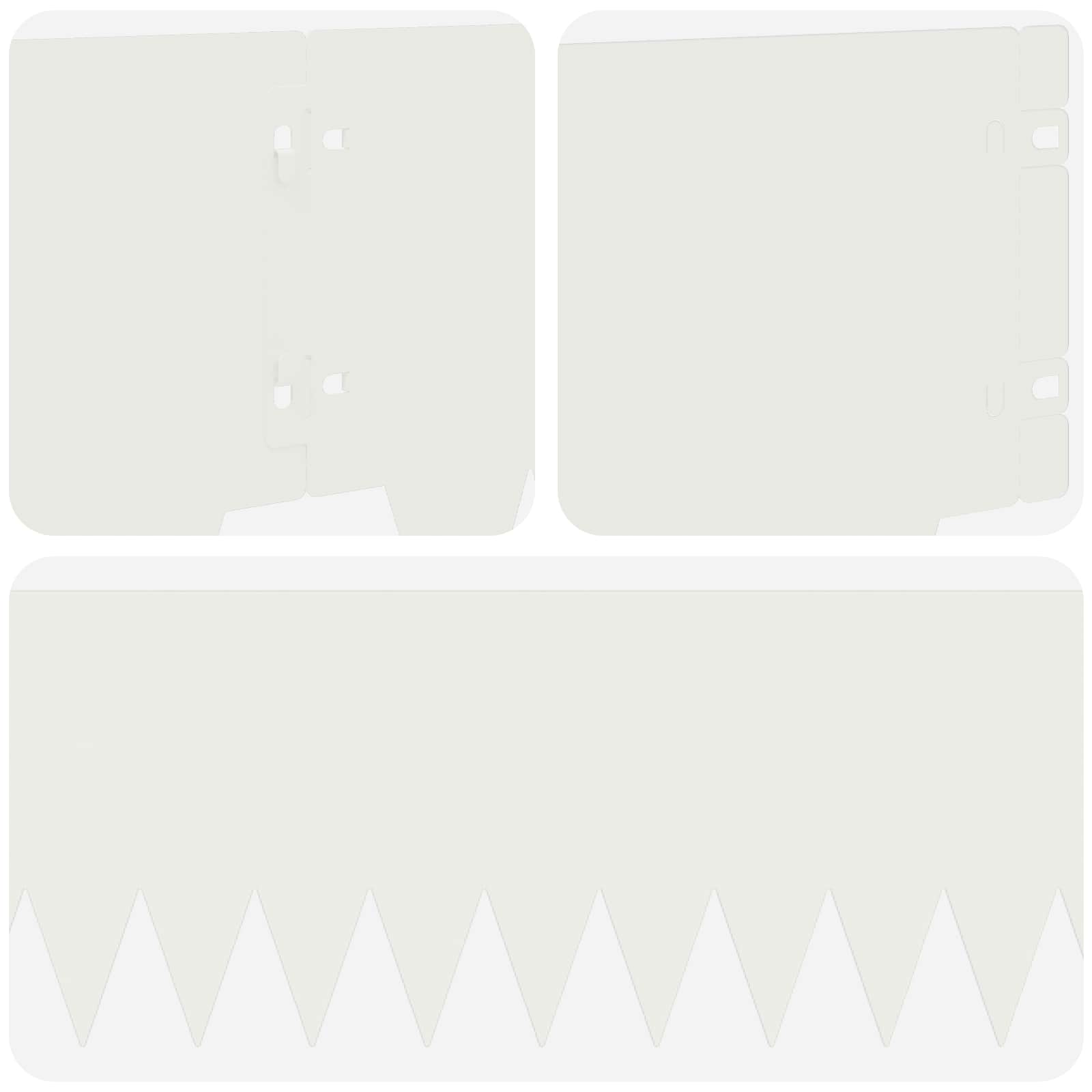 Tuinrand 30 pcs 103 x 20 cm metaal Wit