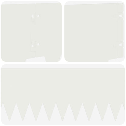 Tuinrand 30 pcs 103 x 20 cm metaal Wit