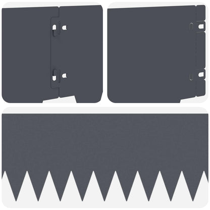 Tuinrand 10 pcs 103 x 20 cm metaal Antracietkleurig