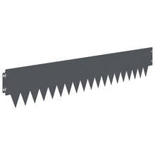 Tuinrand 10 pcs 103 x 20 cm metaal Antracietkleurig