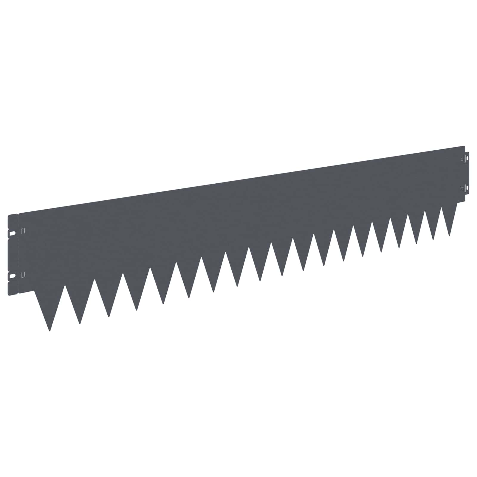 Tuinrand 20 pcs 103 x 20 cm metaal Antracietkleurig